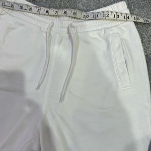 H&M white jersey shorts